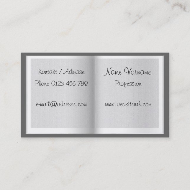 Cartão De Visita Livro (Frente)