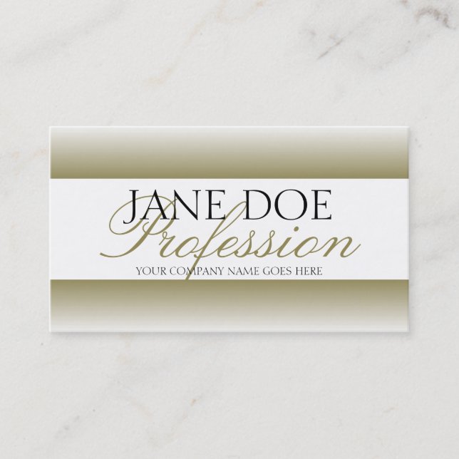 Cartão De Visita Livro Branco do roteiro Dourado de YourJobTitle (Frente)