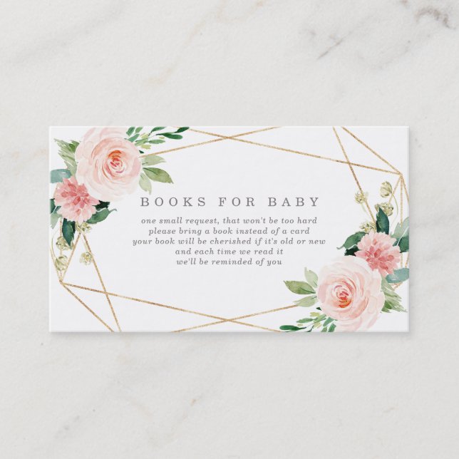 Cartão De Visita Livros Geométricos de Romance de Primavera para Ca (Frente)