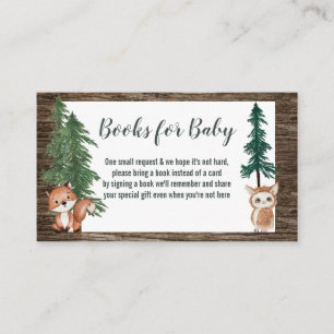 Cartão De Visita Livros Para Animais Da Floresta De Raiva De Bebê/F