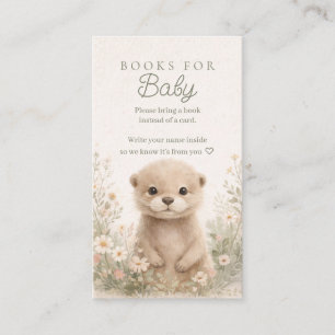 Cartão De Visita Livros para Bebê Churrasco Florestal de Lontra par