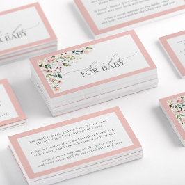 Cartão De Visita Livros para receptáculo de Chá de fraldas Floral R