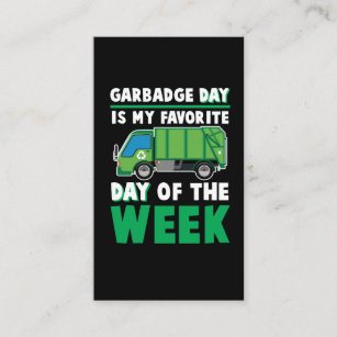 Cartão De Visita Lixo Dia do Lixo Despejo de lixo de caminhão