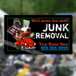 Cartão De Visita Lixo Lixiviando Remoção de Lixo Remoção de Vintage