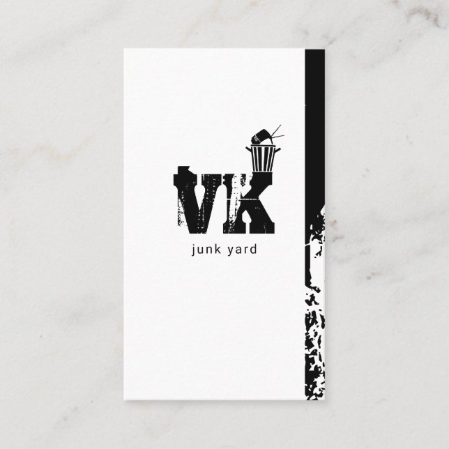 Cartão De Visita Lixo Lixo, Ssucata Metálica, Reciclagem (Frente)