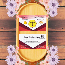 Cartão De Visita Loan Signing Agent Notary Card with QR Code 