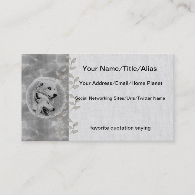 Cartão De Visita Lobos (Frente)