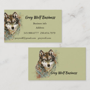 Cartão De Visita Lobos-Lobos-Personalizados Arte Animal