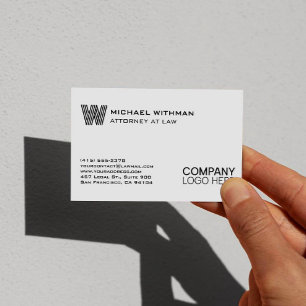 CARTÃO DE VISITA LOGO MONOGRAMA LINHA PRETA CORPORATIVO