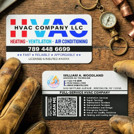 Cartão De Visita Logo, Qr Code & License - Modern AC Services, HVAC