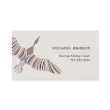 Logotipo Abstrato de Ganso em Voo Consultor Coach