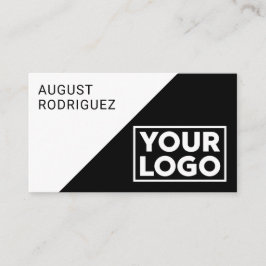 Cartão De Visita Logotipo amplo personalizado Código QR preto branc