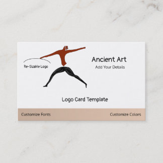 Cartão De Visita Logotipo antigo do guerreiro de arte