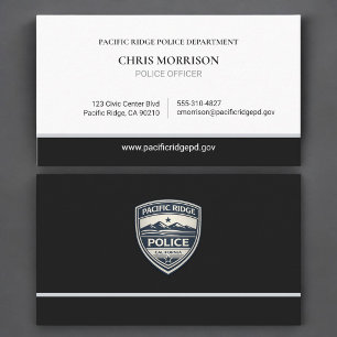 Cartão de Visita Logotipo Aplicação da Lei Oficial