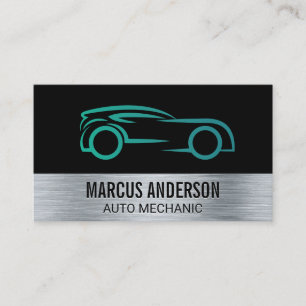 Cartão De Visita Logotipo automático  Fundo Com Cascas Metálicas