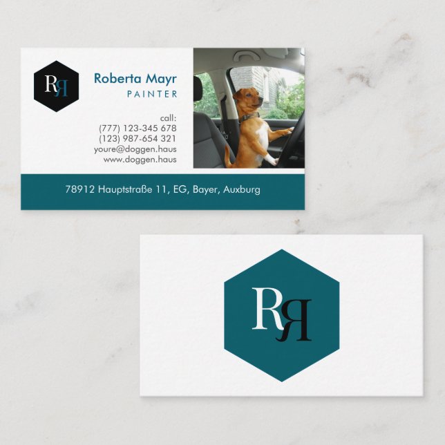 Cartão De Visita Logotipo Automático Profissional (Frente/Verso)