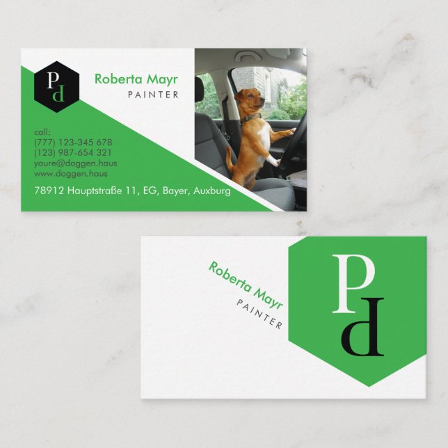 Cartão De Visita Logotipo Automático Profissional (Frente/Verso)