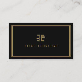 CARTÃO DE VISITA LOGOTIPO AVANT GARDE ART DECO COM SUAS INICIAIS PR