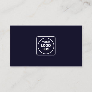 Cartão De Visita Logotipo Azul Marinho   Corporativo Profissional M