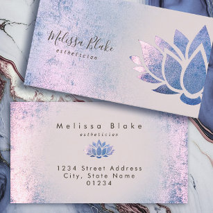 Cartão De Visita logotipo azul roxo lotus