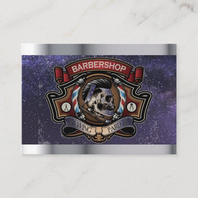 Cartão De Visita logotipo barbeiro (Frente)