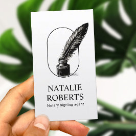 Cartão De Visita Logotipo Bloco do Agente de Assinatura de Emprésti