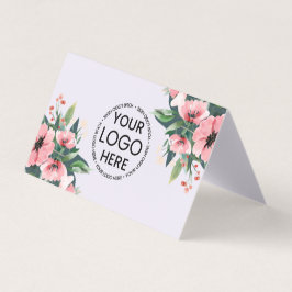 Cartão De Visita Logotipo Blush Bloom Mauve Corretor de Imóveis