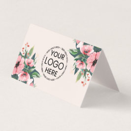 Cartão De Visita Logotipo Blush Bloom Rose Corretor de Imóveis