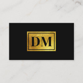 Cartão De Visita Logotipo Bold Monograma Elegante Código Qr Preto e