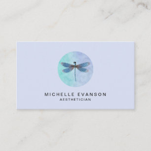 Cartão De Visita Logotipo Bonito Dragonfly lavanda