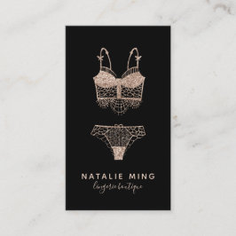 Cartão De Visita Logotipo Boutique da Lingerie de rendas