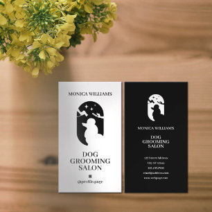 Cartão De Visita Logotipo branco preto minimalista e elegante