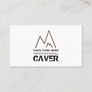 Cartão De Visita Logotipo Brown Mountain, Explorador de Cavernas, d