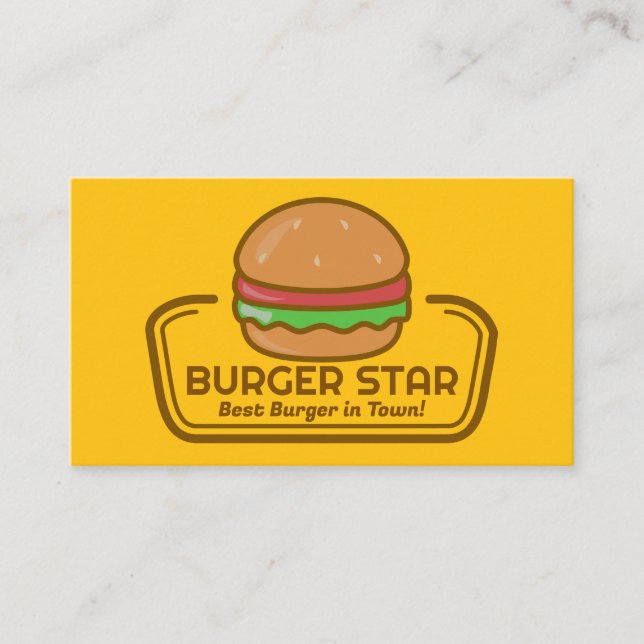 Cartão De Visita Logotipo Burger | Restaurante (Frente)