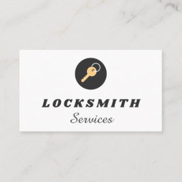 Cartão De Visita Logotipo chave da casa clássica Locksmith residenc