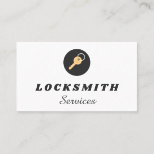 Cartão De Visita Logotipo chave da casa clássica Locksmith residenc