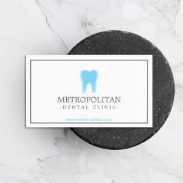 Cartão De Visita Logotipo clássico de dentista moderno em branco
