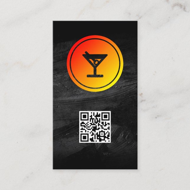 Cartão De Visita Logotipo Coctail | Restaurante | Bar (Frente)