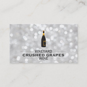Cartão De Visita Logotipo com divisores Champagne (bokeh branco)