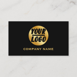 Cartão De Visita Logotipo comercial da empresa personalizada preto
