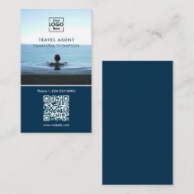Logotipo comercial Foto QR Código moderno azul