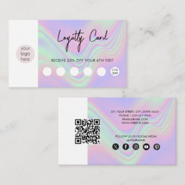 Cartão De Visita Logotipo comercial holográfico Lealdade ao código 