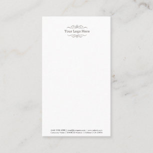 Cartão De Visita Logotipo comercial Minimalista moderno