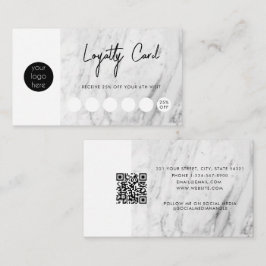 Cartão De Visita Logotipo comercial moderno do Marble Lealdade ao c