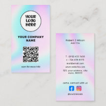 Logotipo comercial QR Código de mídia social Holog