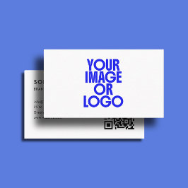 Cartão De Visita Logotipo Consultor Profissional Código QR Minimal 