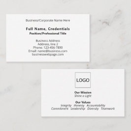 Cartão De Visita Logotipo corporativo da marca branca preto simples