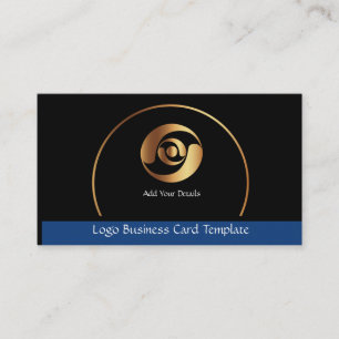 Cartão De Visita Logotipo corporativo em círculos Dourados - Logot
