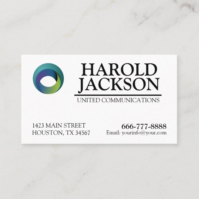 Cartão De Visita Logotipo Corporativo Profissional Minimalista (Frente)