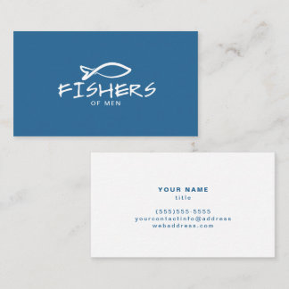 Cartão De Visita Logotipo Cristão do Peixe Jesus Edgy